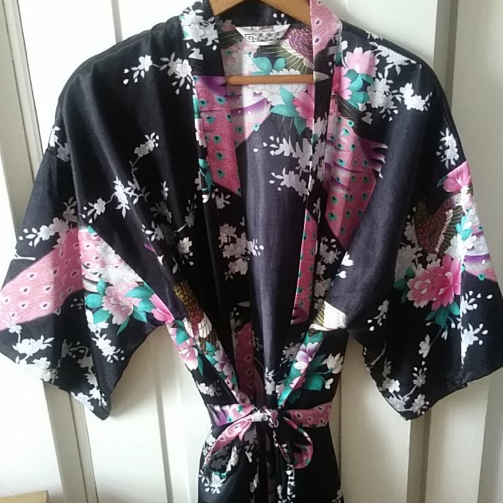 Silky robe